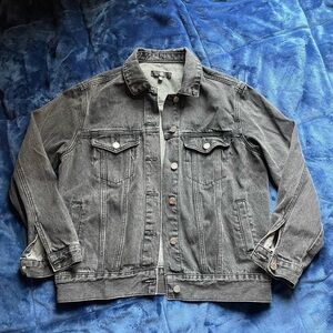 black grey denim jacket